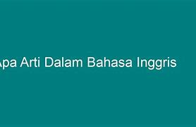 Apa Arti Dalam Bahasa Inggris Pintu